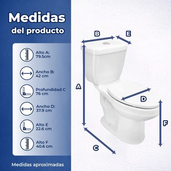 Sanitario WC Alargado Blanco Drakar16 Ecológico 4.8 L Helvex