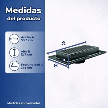 Coladera de Rejilla Rectangular Con Campana Helvex 2714