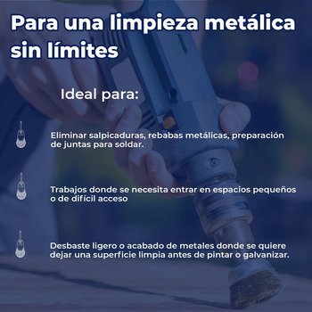 Carda de copa 1" alambre grueso para taladro Truper