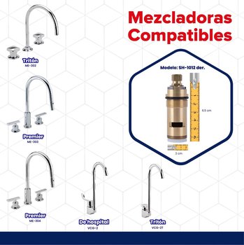 Llave Unitaria Helvex Cuello Ganso Giratorio VCG-2T