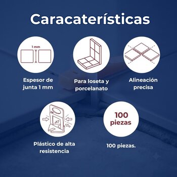 Base Nivelador Para Pisos Redtools PRO 1 100 Piezas