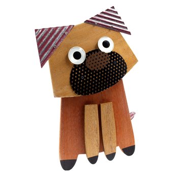Figura decorativa mascota Pug 29 cm