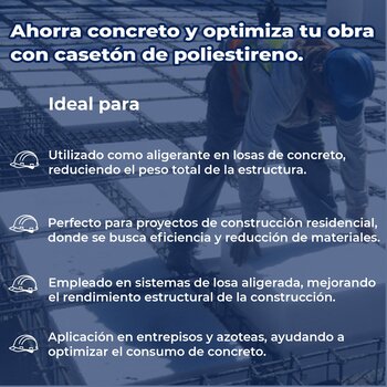 Casetón de Poliestireno Para Losas 40 x 40 x 10 cm
