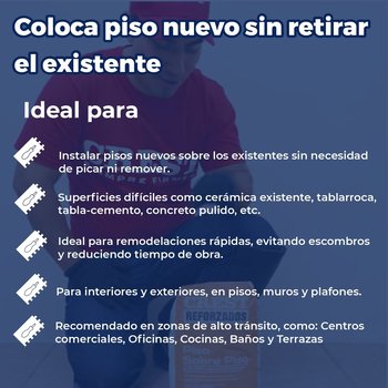 Adhesivo blanco reforzado 10 kg Crest Piso sobre piso