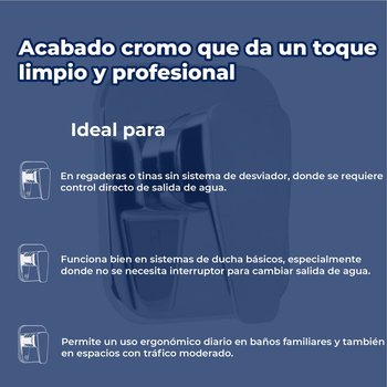 Monomando Para regadera sin desviador Helvex Piazza PIA-200