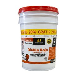 Impermeabilizante Acrílico Fibratado Blanco Diablo Rojo 21.6 Lt