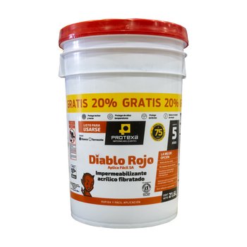 Impermeabilizante Acrílico Fibratado Blanco Diablo Rojo 21.6 Lt