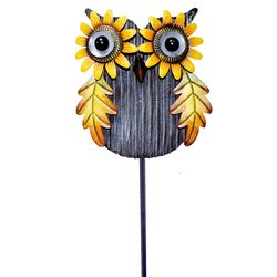 Estaca decorativa para jardín figura Búho 1.21 M