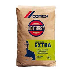 Cemento Cemex Gris Monterrey Extra 25 kg
