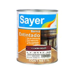 Barniz Entintado Nitrocelulosa Sayerlack Caoba Inglés 1 Lt