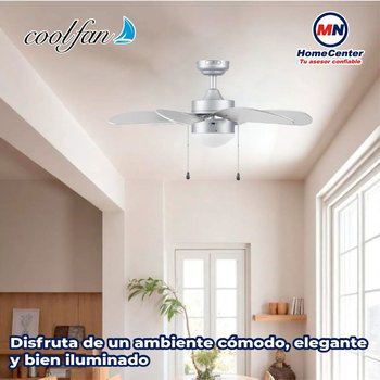 Ventilador de techo tramontana 30 pulgadas plata con luz