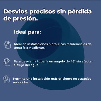 Codo Tuboplus Rotoplas 45 x 1 pulgadas
