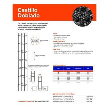 Castillo Armex 3/8 15-15cm 4 Puntas 6 ml (10-10cm) Medida Fisica