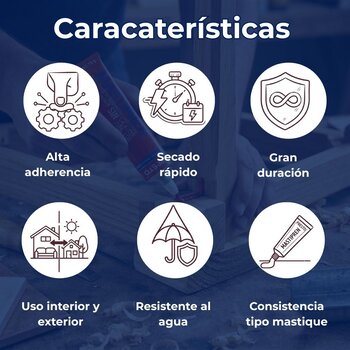 Adhesivo Multiusos Construcción Presto Mastipren 70 gr