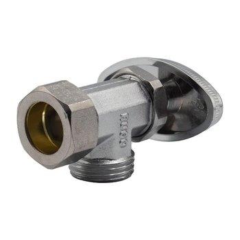 Llave Angular Cromada 013 x 013 mm ½ x ½ Rugo