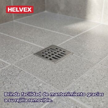 Coladera Helvex una Boca Rejilla Cuadrada 24-CH