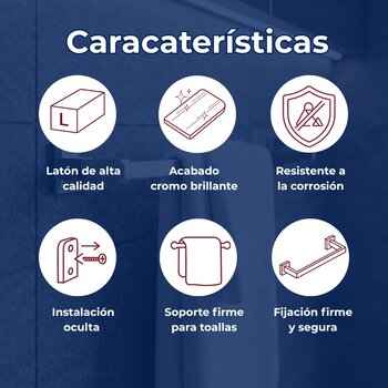 Toallero de Barra Para Baño Helvex Clásica 105