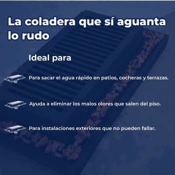 Coladera de Rejilla Rectangular Con Campana Helvex 2714