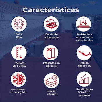 Imper Rollo Prefabricado Sika Superply 3.5 Fv Gravilla Roja
