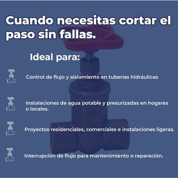 Válvula de Compuerta Roscable de laton Urrea 13 mm