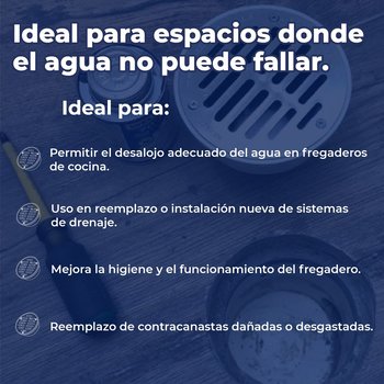 Coladera Universal Redonda Con Rejilla Acero Inoxidable Coflex