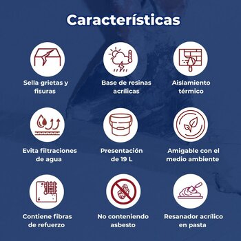 Cemento Plástico Acrílico Blanco Impac 19 L