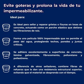 Cemento Plástico Acrílico Blanco Impac 3.8 L
