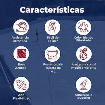 Impermeabilizante Acrilico Fester A 5 AÑOS Blanco 4L