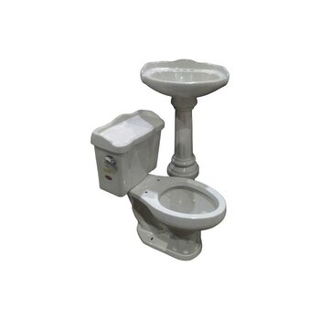 Paquete Sanitario Y Lavabo Oxford Color Blanco Marca Cato