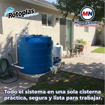 Cisterna Rotoplas Equipada 1200 l