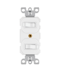Apagador Doble Vertical Blanco APDO-SB