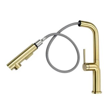 Monomando fregadero Kele Acero inoxidable Cuello alto