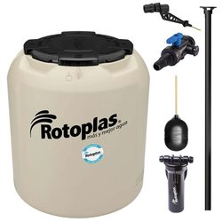 Tinaco Plus Beige 450 L c/herrajes y Filtro 98 X 87