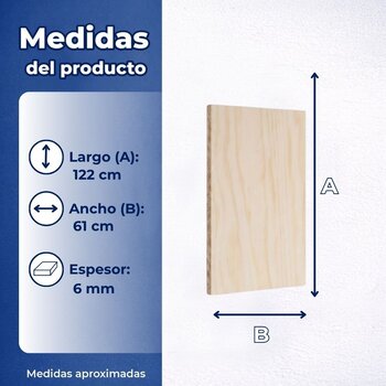 Triplay Pino 0.61X1.22 6MM 1/4