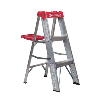 Escalera Tijera Aluminio 2 Peldaños 150 KG