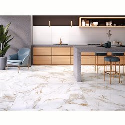 Piso porcelánico Carrara Gold Daltile 80x160cm rectif. White Piso porcelánico Carrara Gold Daltile 80x160cm rectif. White