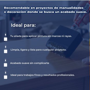 Brocha de Espuma Poliuretano Mayor Precisión 3" Pulgadas