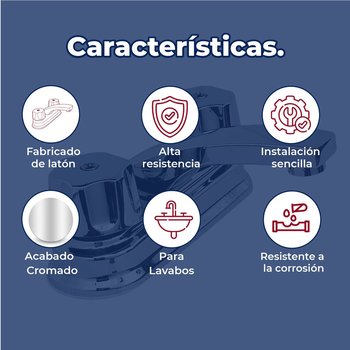 Llave Mezcladora Para Lavabo 4" cierre de compresión Rugo 24-I