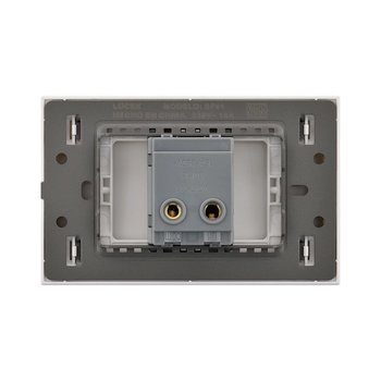 Placa 1 Apagador Sencillo Lucek Flat Plata