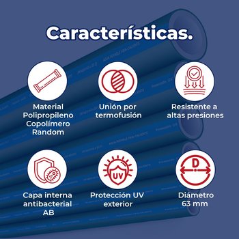 Tubo Hidráulico Tuboplus Rotoplas 2 pulg