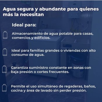 Tinaco Plus Beige 2500 L c/herrajes y Filtro 1.75 X 1.45