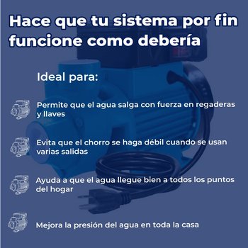 Bomba Periférica ½ Hp Antibloqueo Descarga 20 M Altamira 115 V