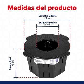 Bote Integral de Polietileno 10 cm Alto x 8 cm Diámetro