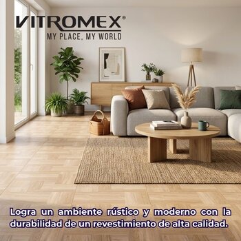 Piso Tipo Madera Haya Jarana Vitromex 35.7X35.7 1.78 M2
