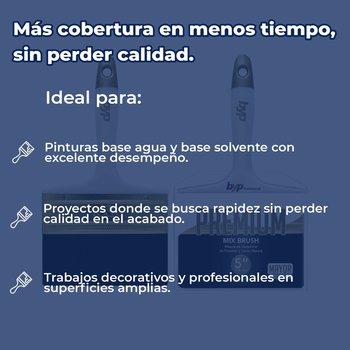 Brocha Premium de Cerda Natural y Poliéster BYP 5” Pulgadas