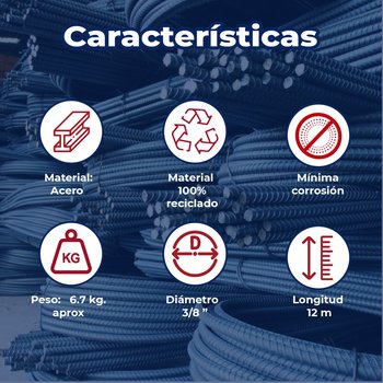 VARILLA DOBLADA #4 1/2 X 12 M AR-42