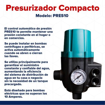 Kit Presión Para Presurizador Con Manómetro Led Altamira