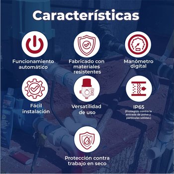 Kit Presión Para Presurizador Con Manómetro Led Altamira