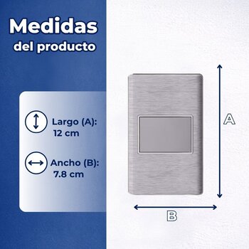 Placa Ciega Color Plata Luxica