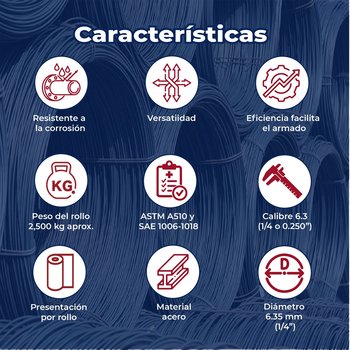 Alambron construccion 6.35MM 1/4